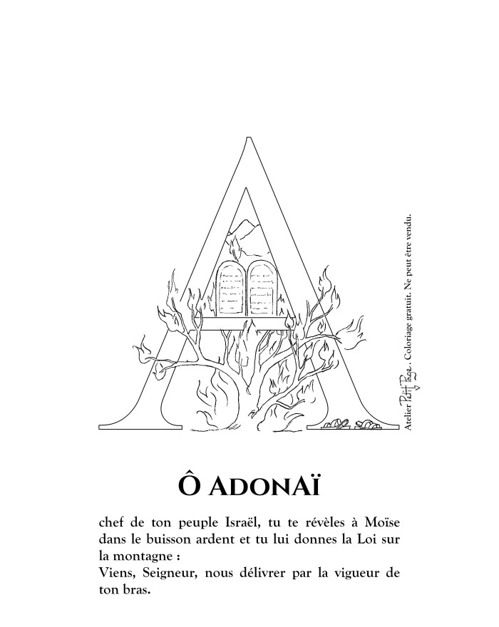 Ô Adonaï - coloriage grandes Ô