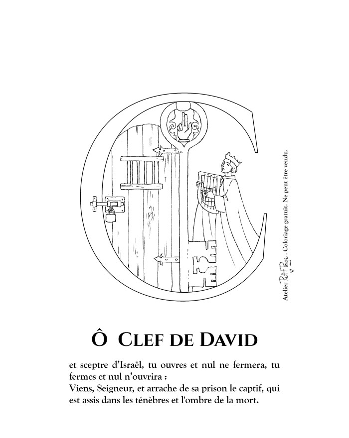 Ô Clef de David - coloriage...