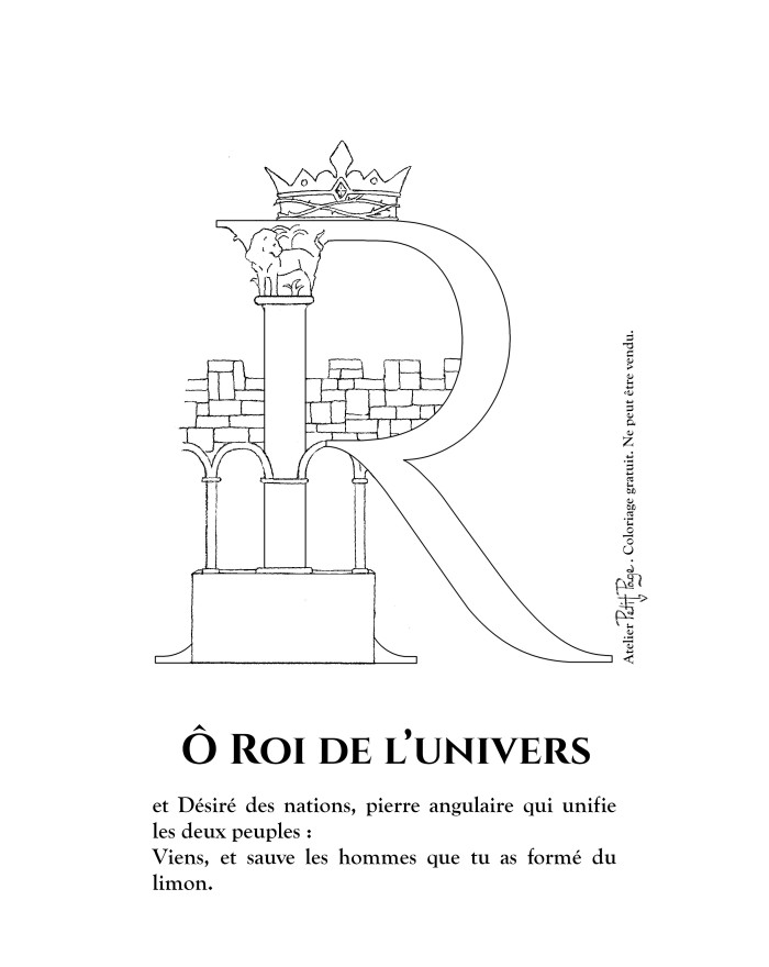 Ô Roi - coloriage grandes Ô