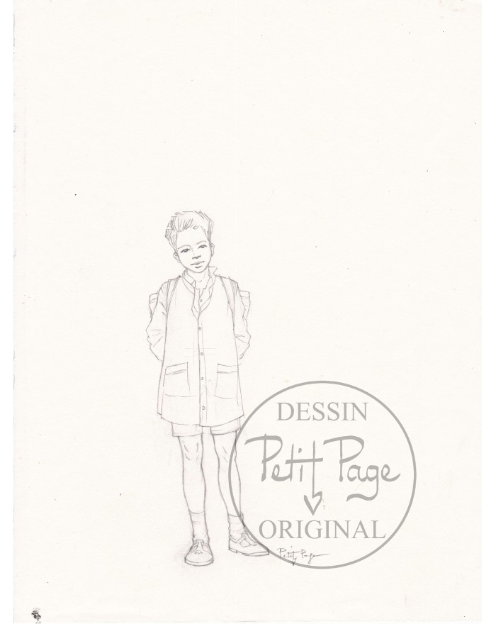 Ecolier - crayonné  original