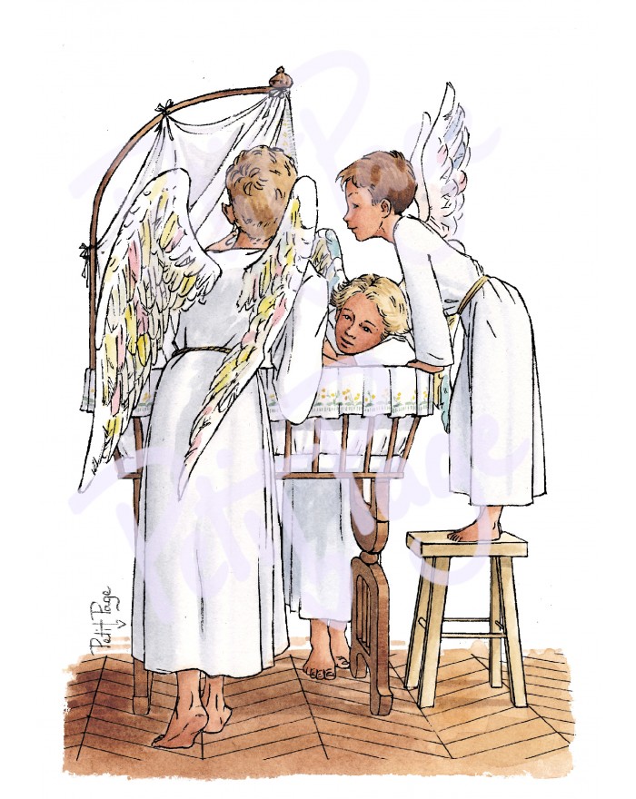 Anges et berceau