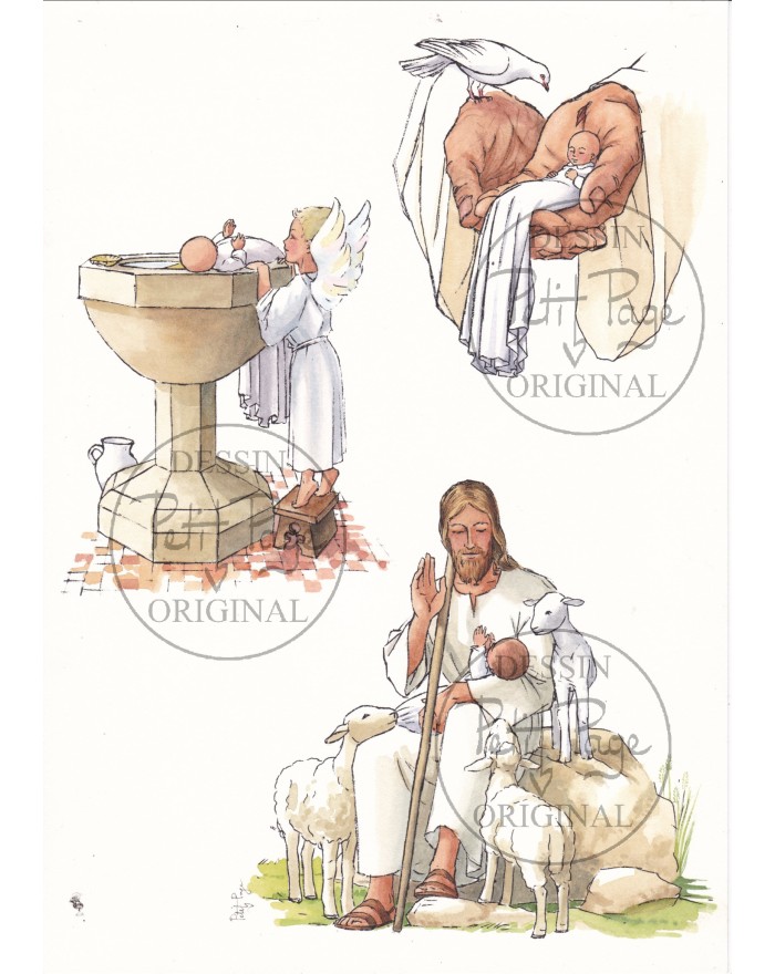 Baptême - planche originale